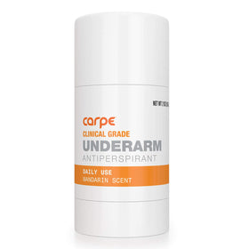 Carpe clinical stick front packaging showing brand and mandarin scent, promotes confidence