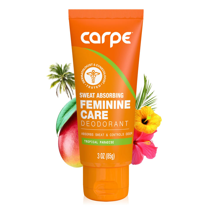 Carpe front packaging showing 3oz tube and product name for discreet confidence