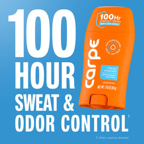 Carpe Fresh Powder lotion close-up highlighting quick-drying formula