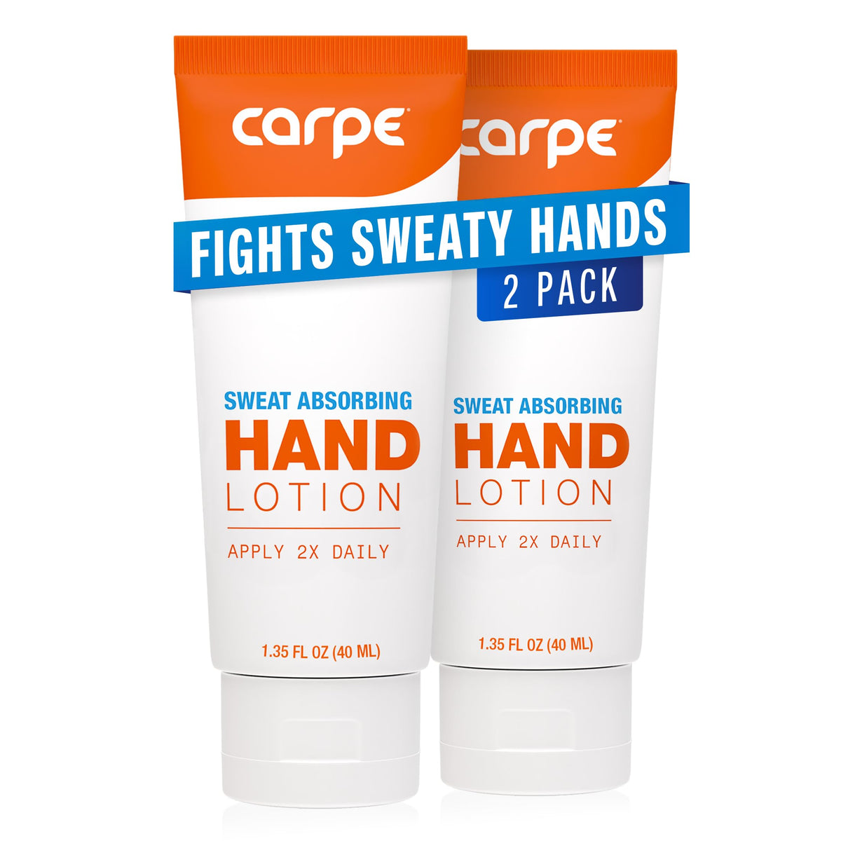Carpe front packaging showing eucalyptus scent and 2-pack benefit