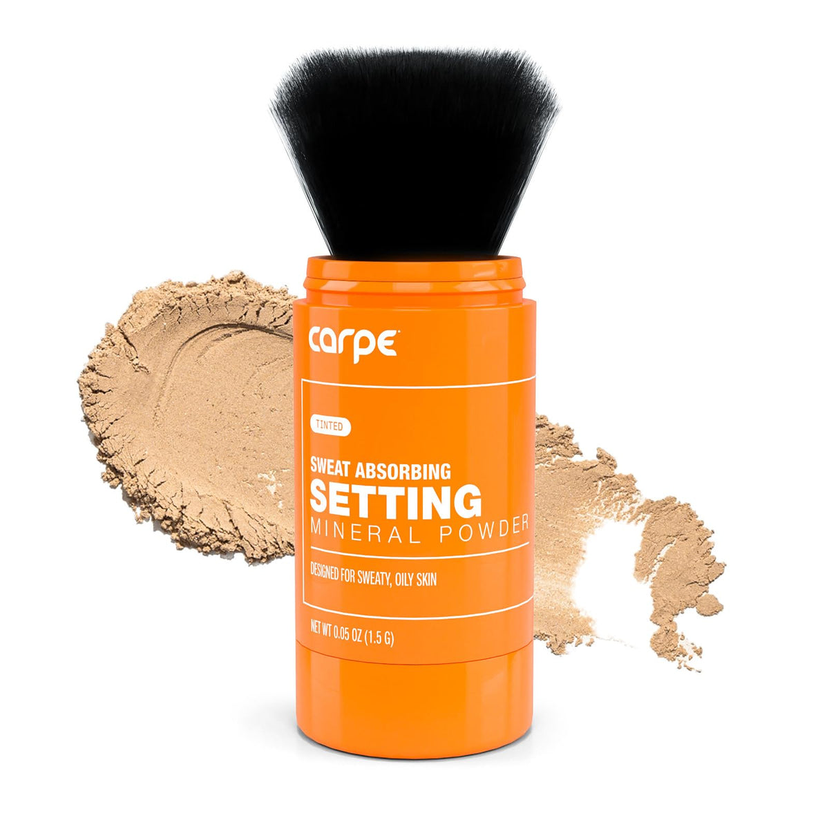 Carpe front packaging showing jar and label, clear protection for makeup