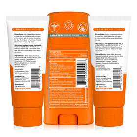 Close-up of Carpe product ingredients label emphasizing dermatologist-developed formula