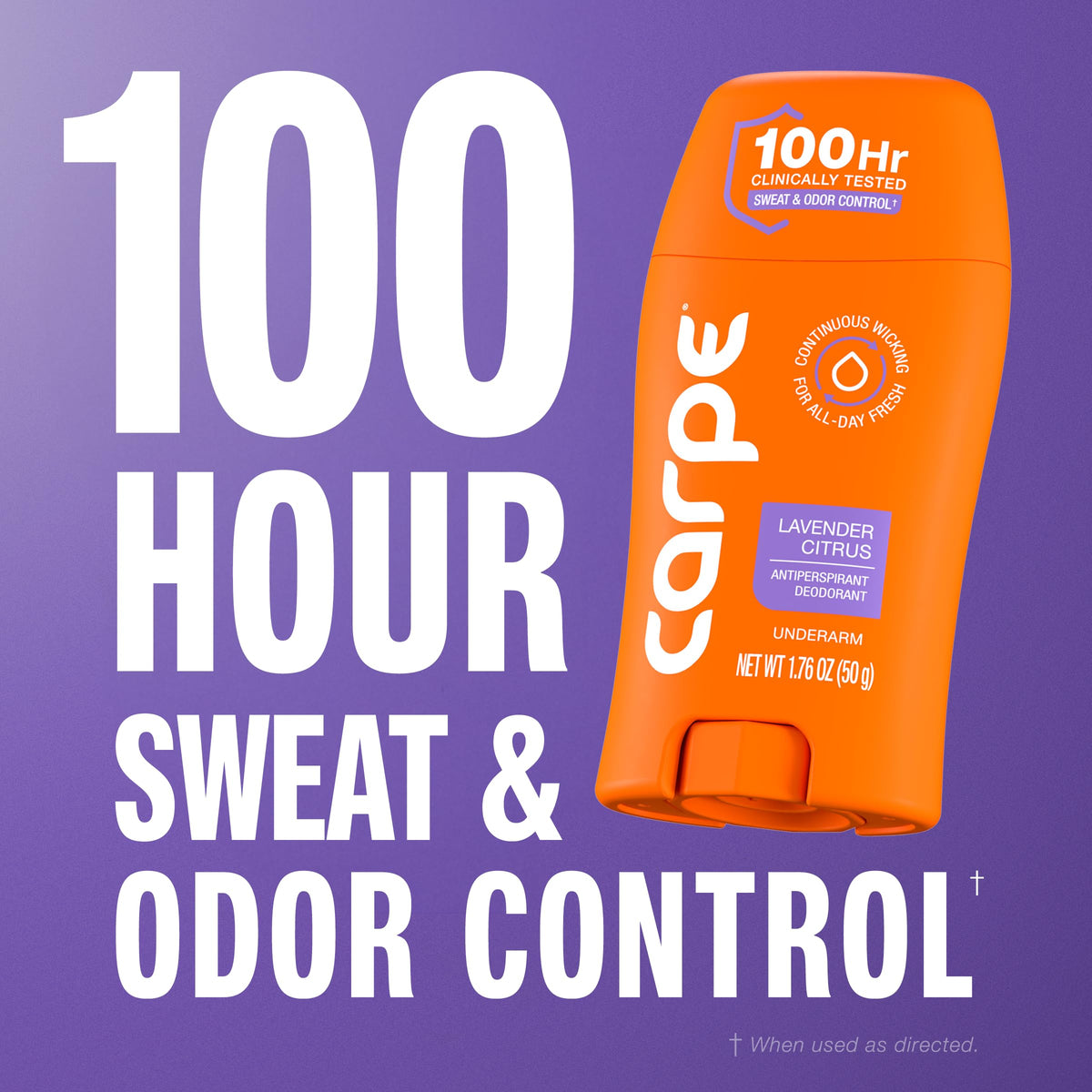 Application shot of Carpe on underarm demonstrating even coverage and no stickiness