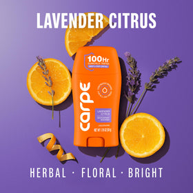 Close-up of Carpe lotion texture highlighting quick-dry formula and smooth finish