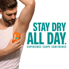 Carpe in an athletic setting showing sweat protection during activity