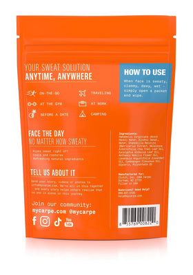 Carpe lifestyle gym scene using wipe after workout, revitalizing comfort