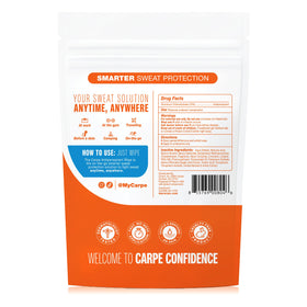 Carpe pack inside travel bag ready for on-the-go sweat control