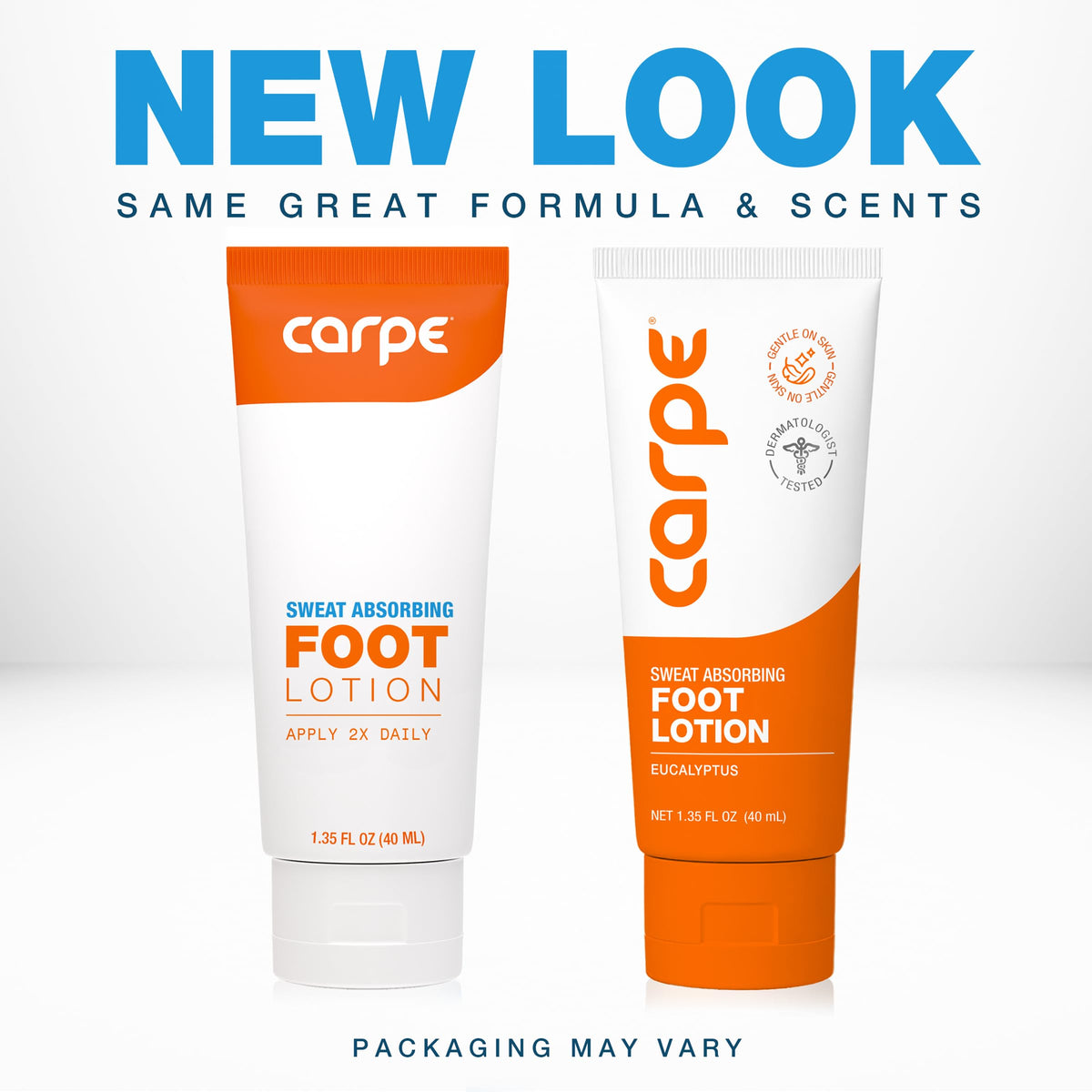 Carpe close-up lotion texture on fingertip illustrating quick-drying benefit