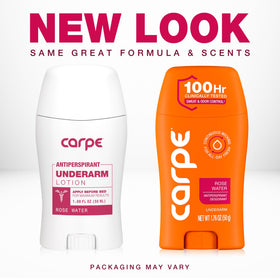 Carpe lotion texture close-up highlighting smooth quick-dry finish