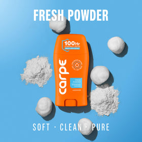 Carpe close-up texture of lotion highlighting quick-dry, non-sticky finish