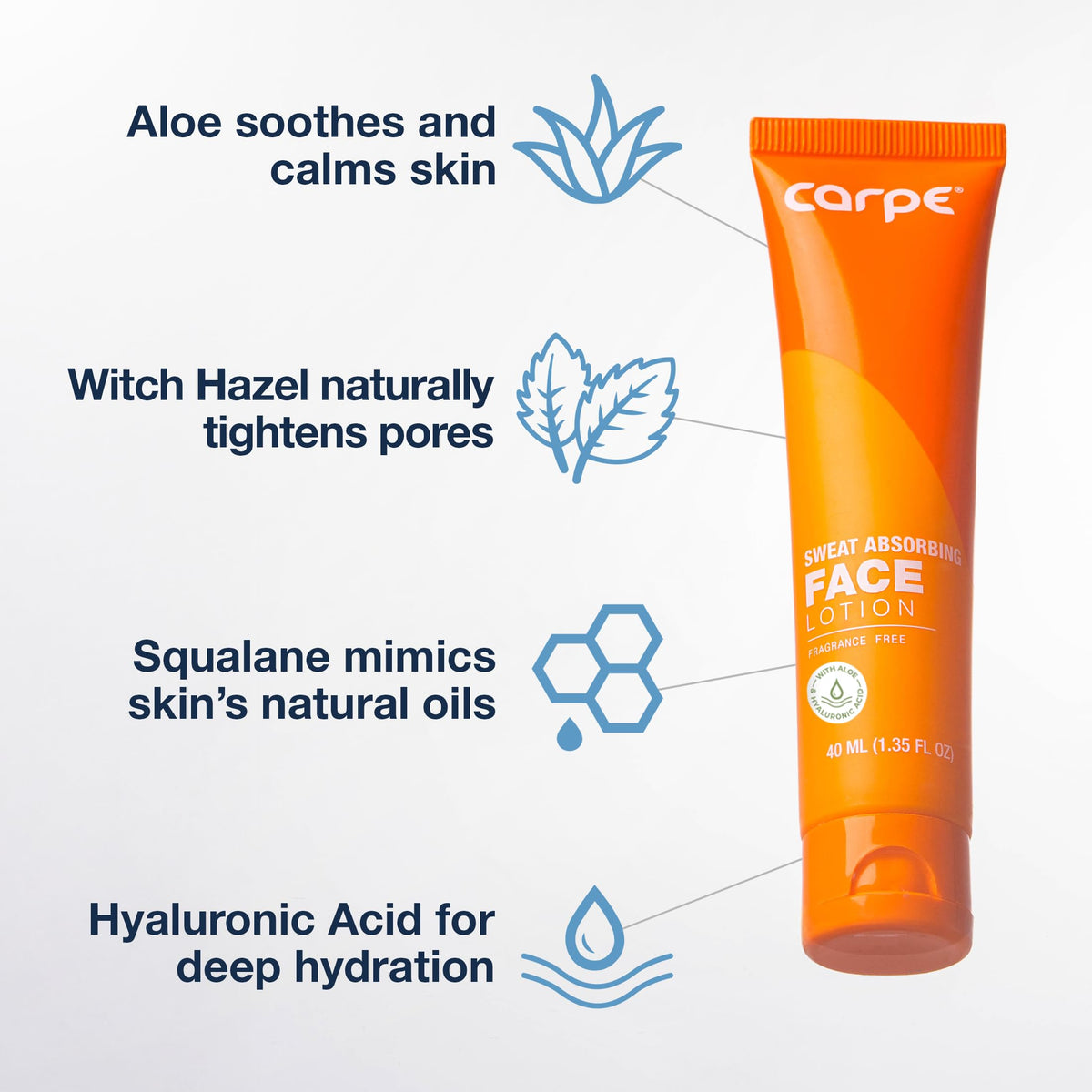 Carpe dispensing pump releasing lotion, demonstrates easy controlled application