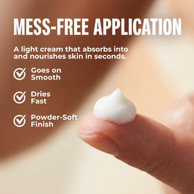 Carpe bottle next to hand showing compact travel size advantage