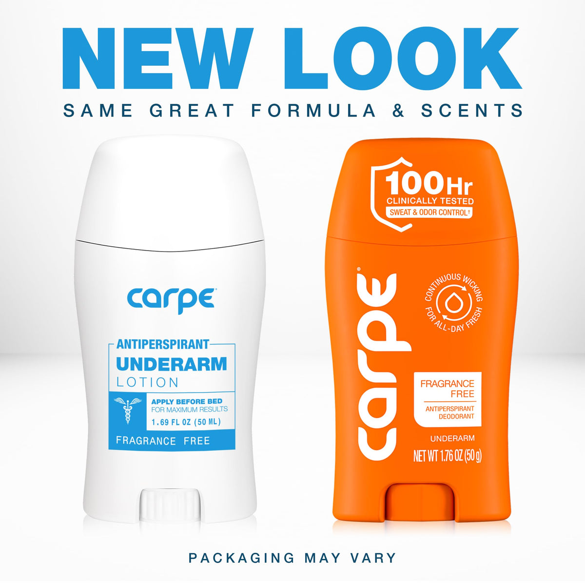 Carpe lotion texture close-up illustrating smooth, quick-dry formula