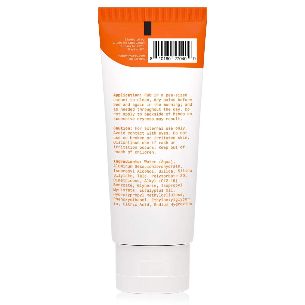 Carpe tube on nightstand showing nightly routine convenience