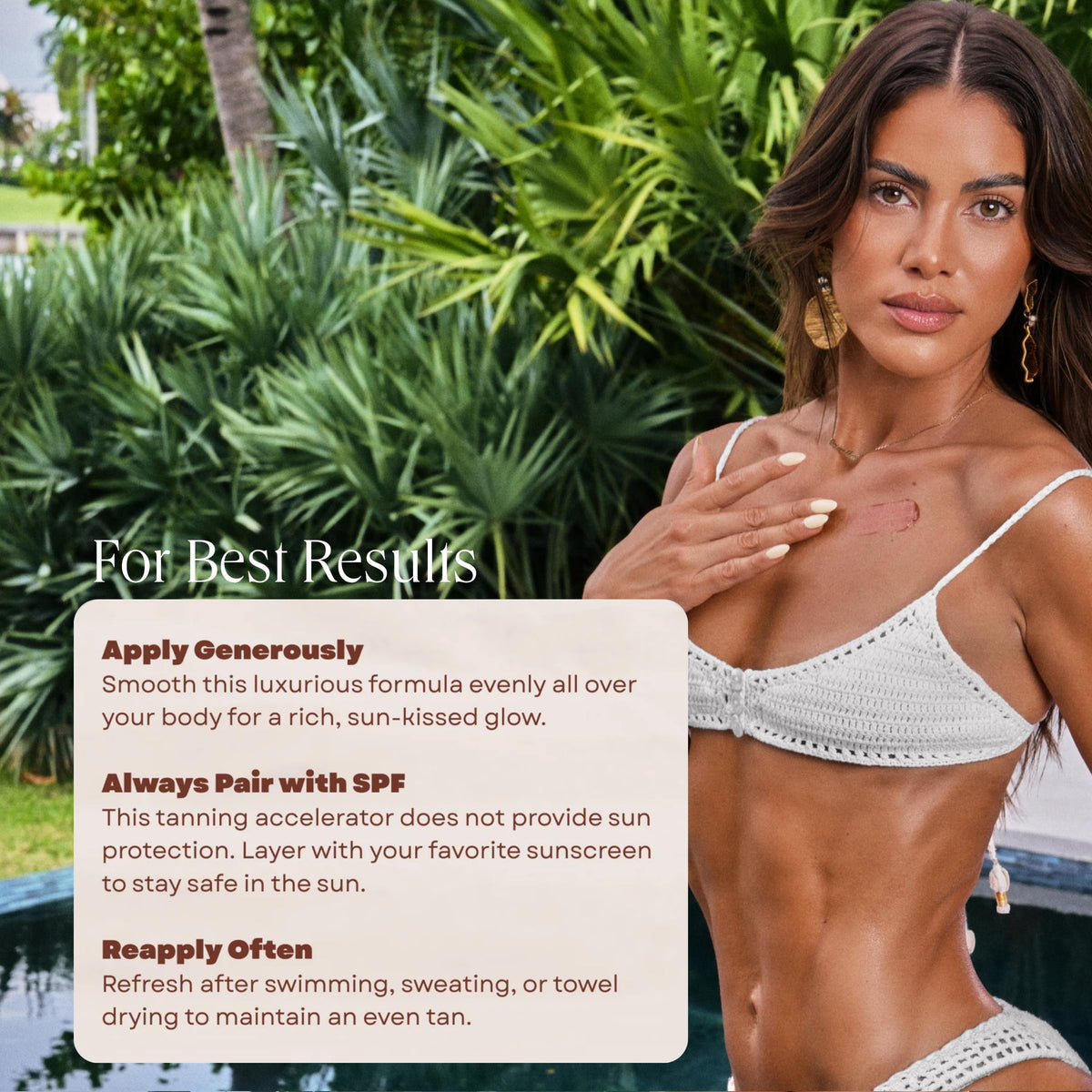 Carroten applied on arm demonstrating even, streak-free bronzing benefit