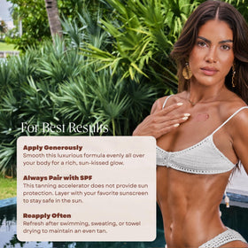 Carroten applied on arm demonstrating even, streak-free bronzing benefit