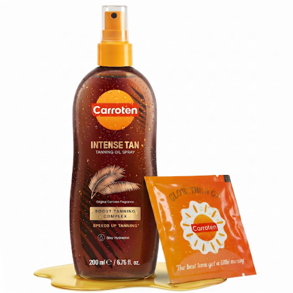 Carroten front packaging showing 6.7 oz bottle and label benefits