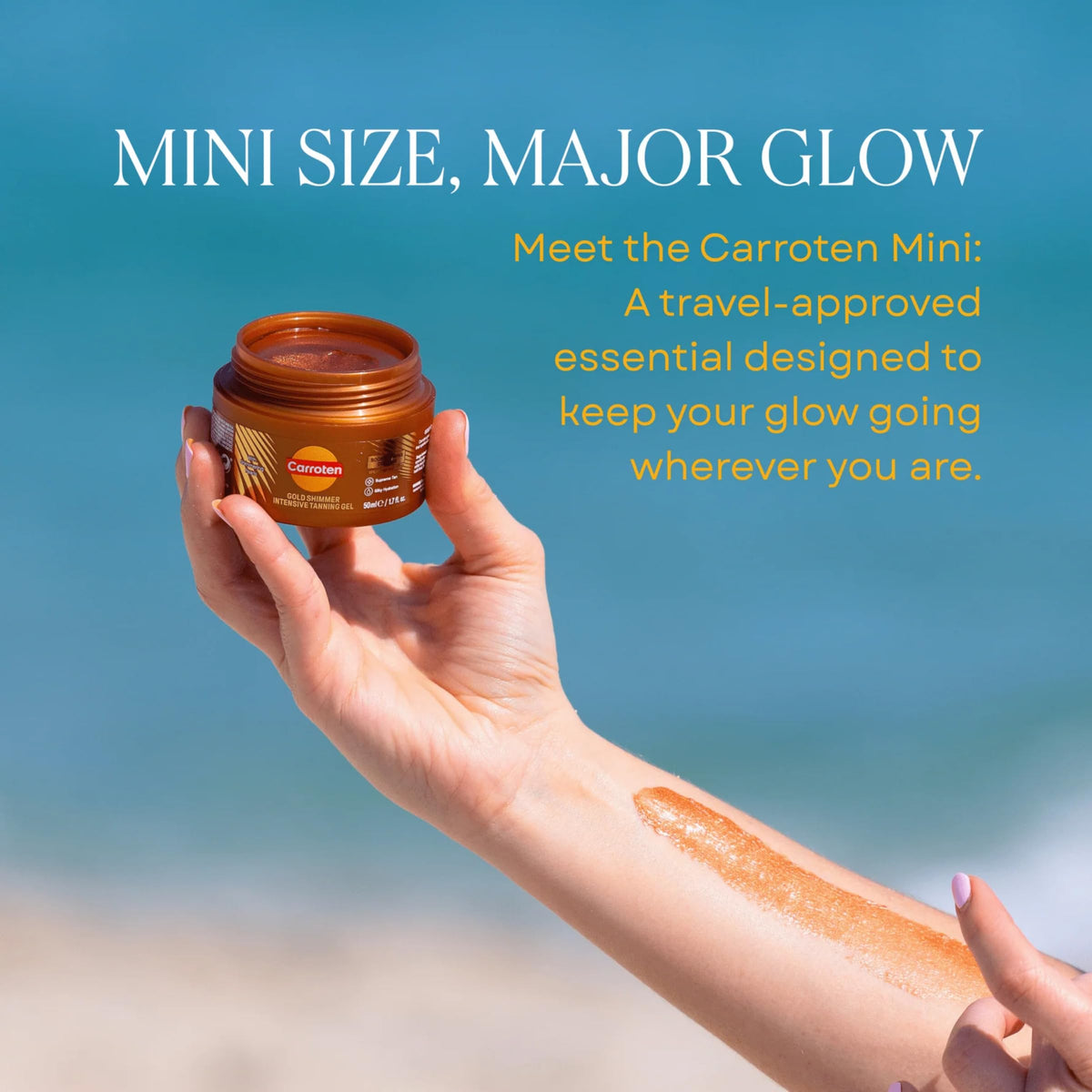 Carroten gel texture close-up revealing silky spreadability and hydration