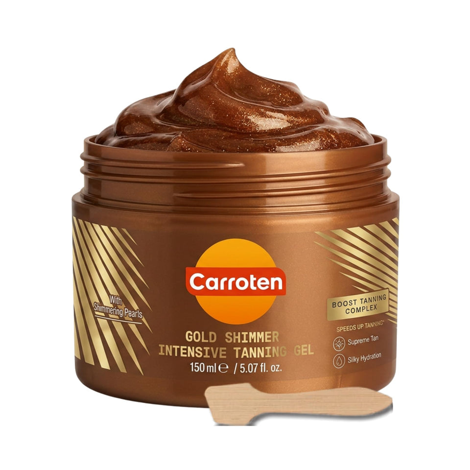 Carroten front packaging showing product and benefit of radiant bronze