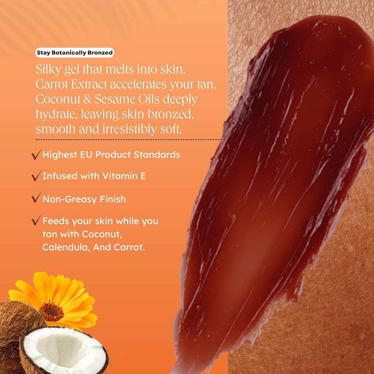Carroten coconut oil ingredient image showing moisturizing benefit