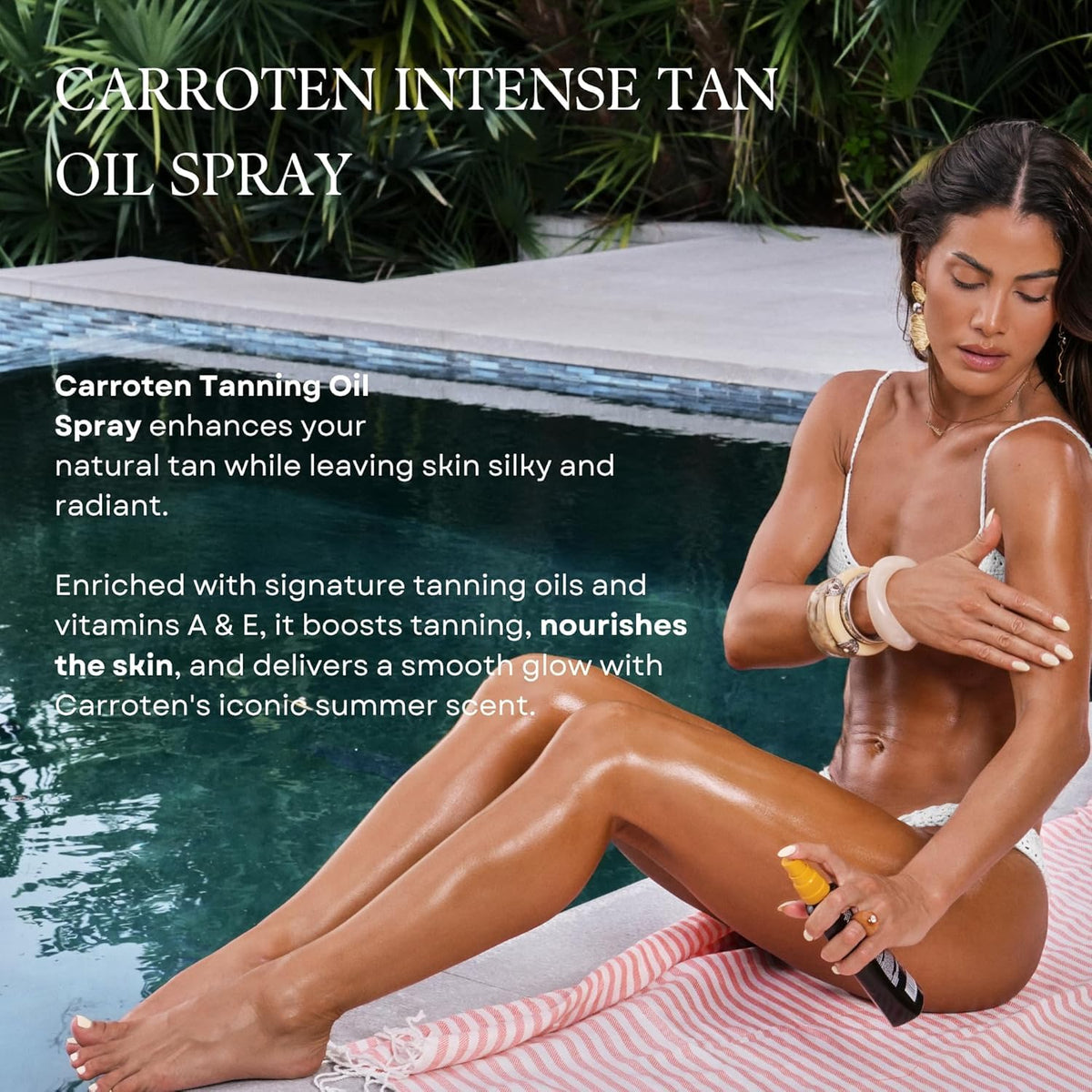 Carroten oil texture drop highlighting silky hydration and glow