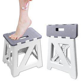 CarryEpic front view folded stool showing compact storage and easy transport benefit
