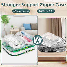 CarryEpic cases organized inside diaper bag demonstrating tidy baby essentials storage