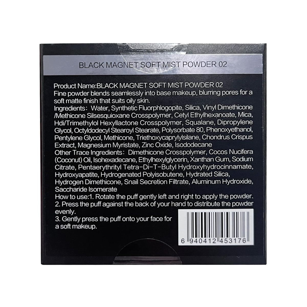 CARSLAN puff pressing powder onto skin for seamless application