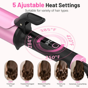 Casavok ceramic barrel close-up demonstrating even heat for smoother, shinier hair