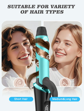 Casavok curling iron tucked in a suitcase illustrating travel-ready convenience