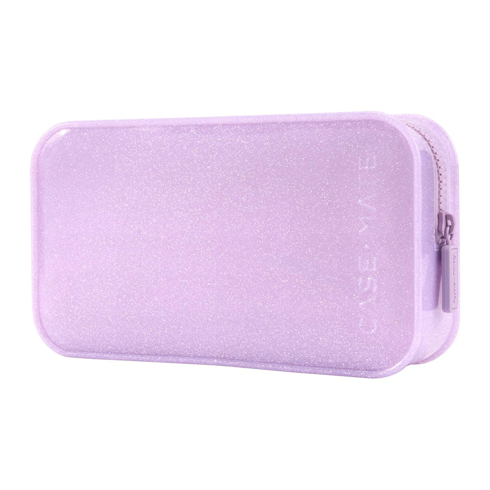 Case-Mate Stardust front view showing glitter finish and zip closure for style and protection