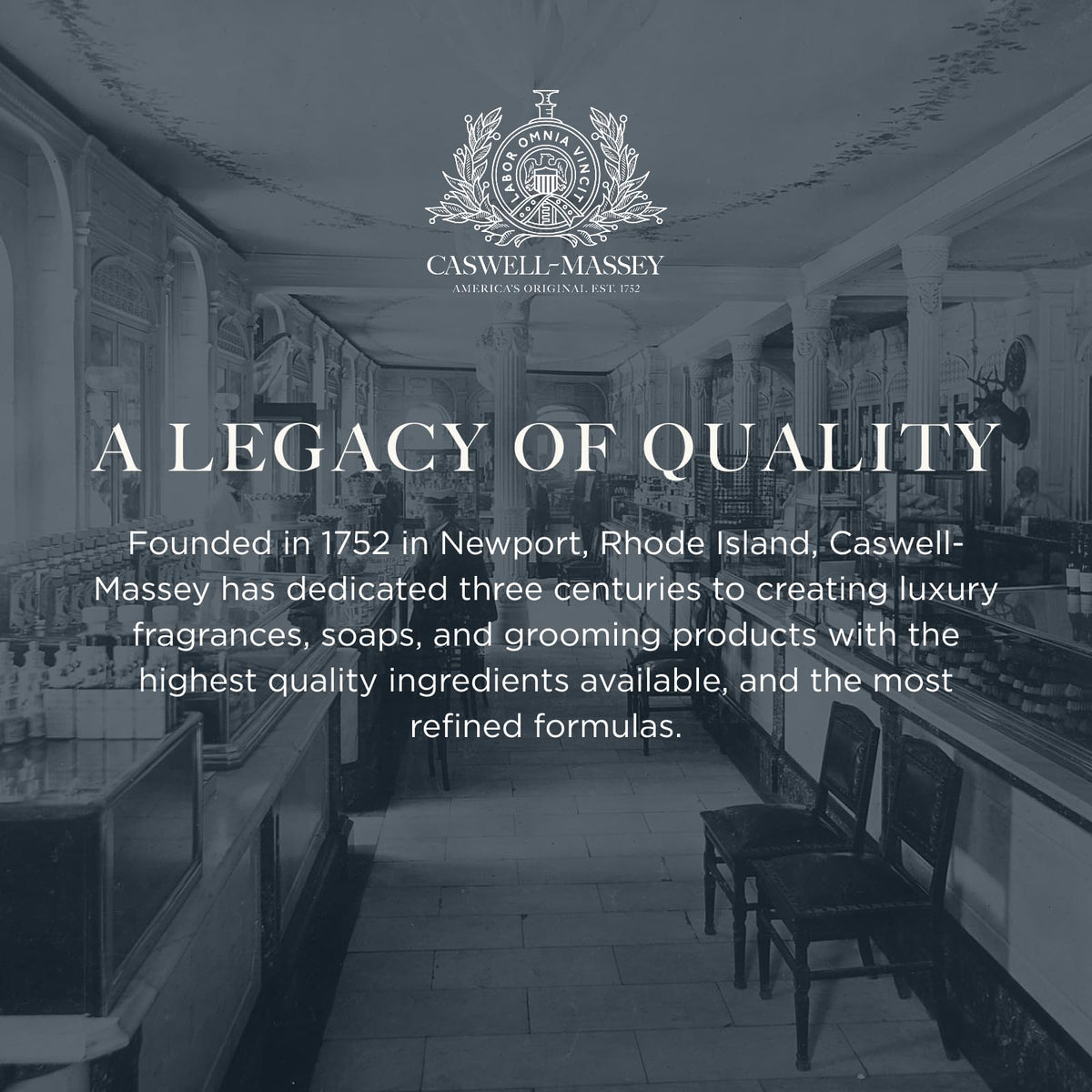 Caswell-Massey bars staged in a bathroom showing daily use and refined grooming benefit