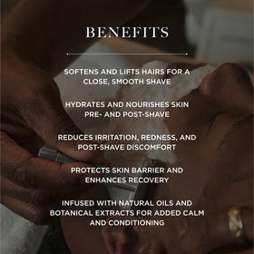 Caswell-Massey close-up of shave cream texture showing rich glide benefit