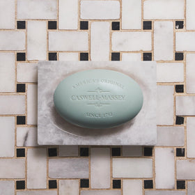 Caswell-Massey rich foam lather in hand demonstrating moisturizing performance