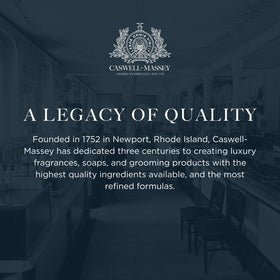 Caswell-Massey ingredients label view showing plant-based and clean formulation