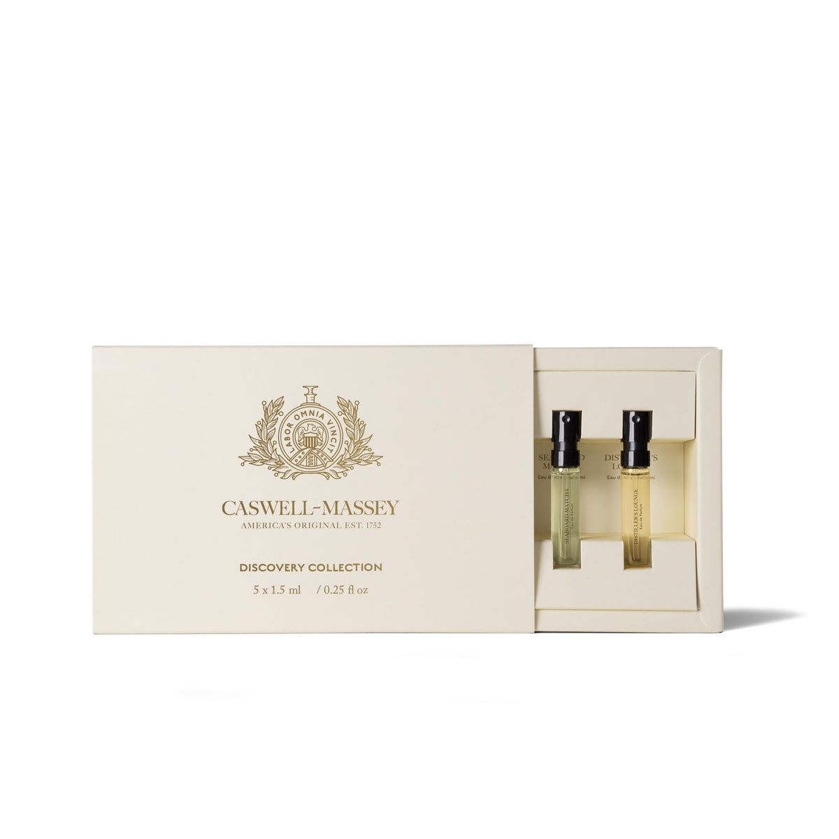 Caswell-Massey Jockey Club label detail conveying refined, crisp aroma and clarity