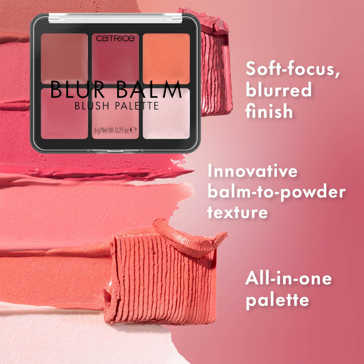 Catrice Cosmetics close-up of balm texture demonstrating creamy application and blur finish