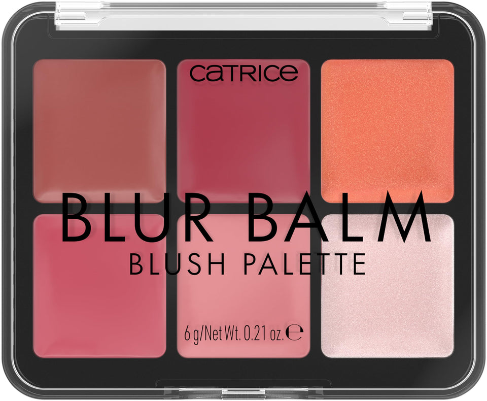 Catrice Cosmetics palette front open showing six balm-to-powder shades for versatile color