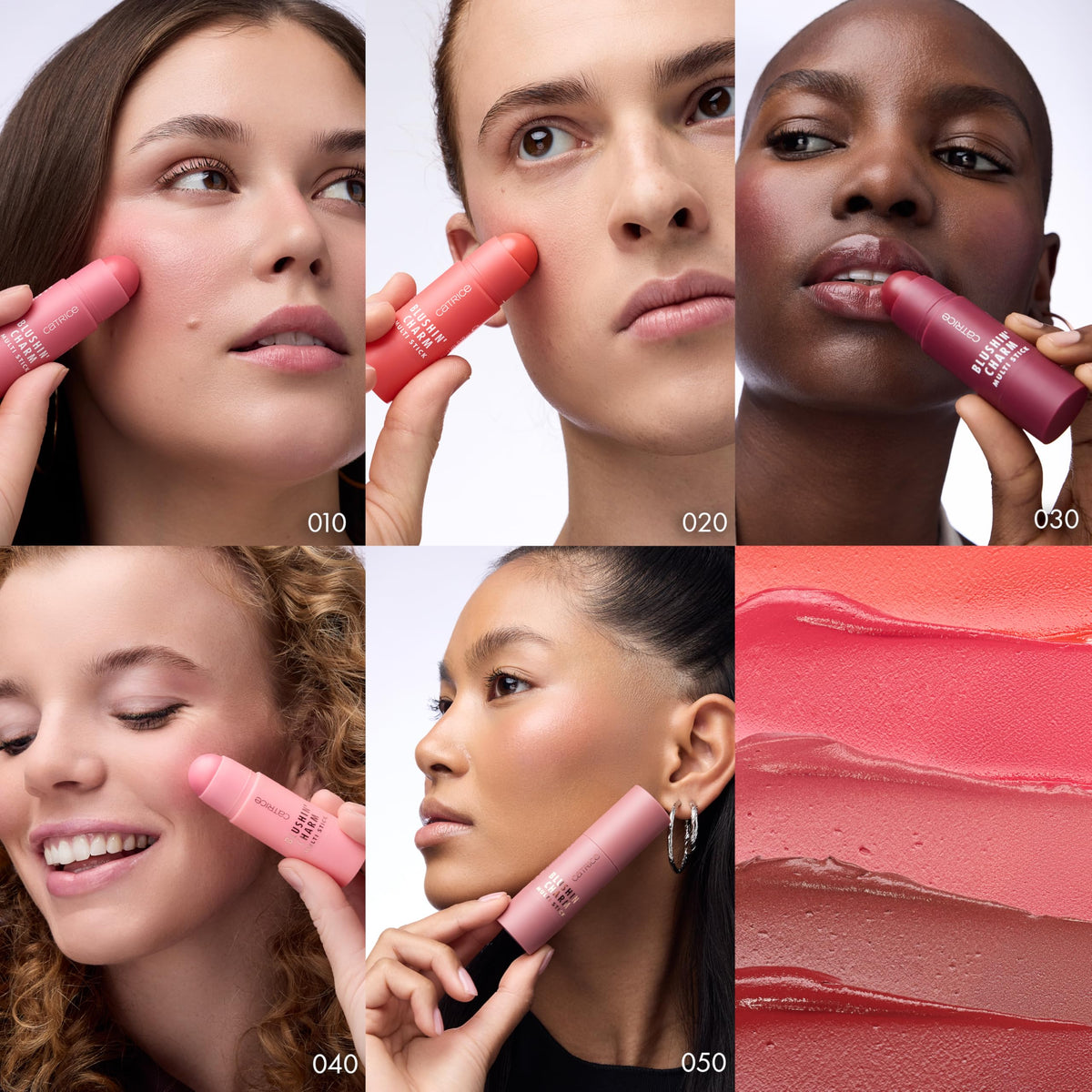 Catrice Blushin' Charm ingredients label close-up highlighting vitamin E benefit