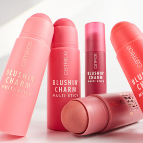 Catrice Blushin' Charm in a makeup pouch staged for on-the-go touch-ups