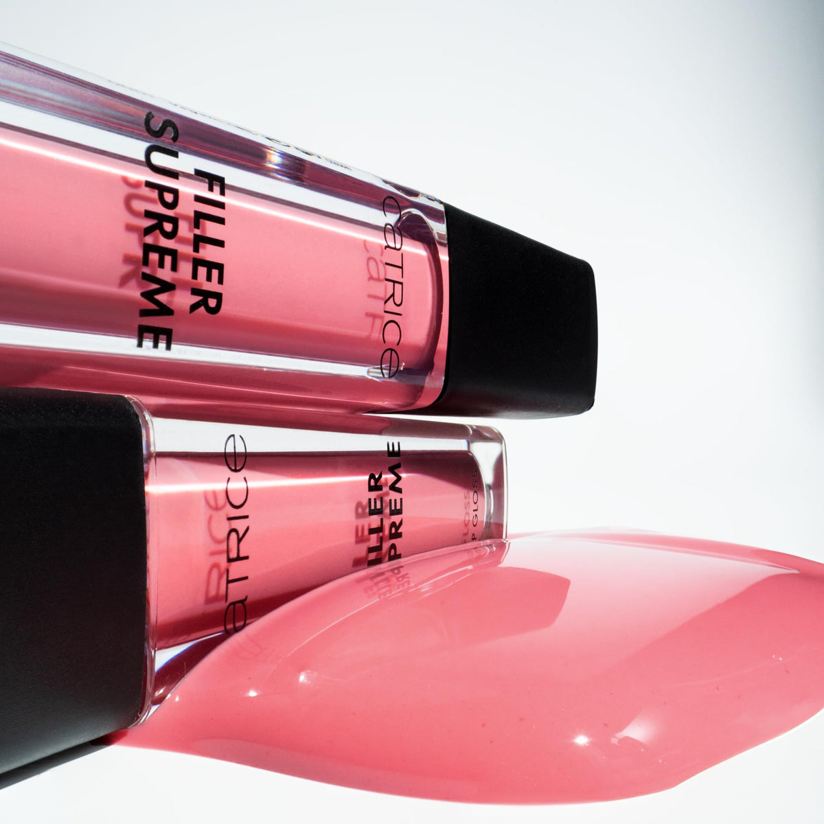 Catrice lips on model showing glossy, plumping look and softened lines benefit