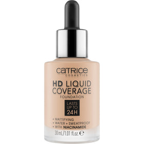 Catrice Cosmetics dropper dispensing precise foundation drops for controlled application