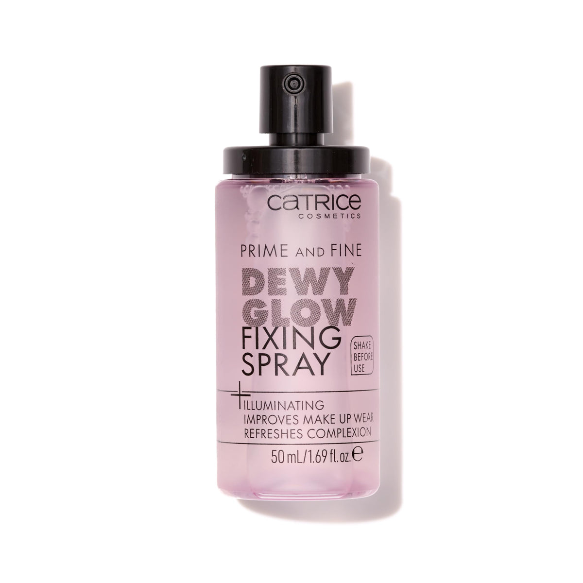Catrice front packaging showing dewy glow spray and brand