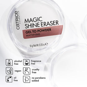 Catrice applying product to t-zone for instant shine reduction