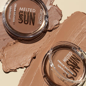 Catrice product in beach-themed lifestyle scene suggesting warm summer glow