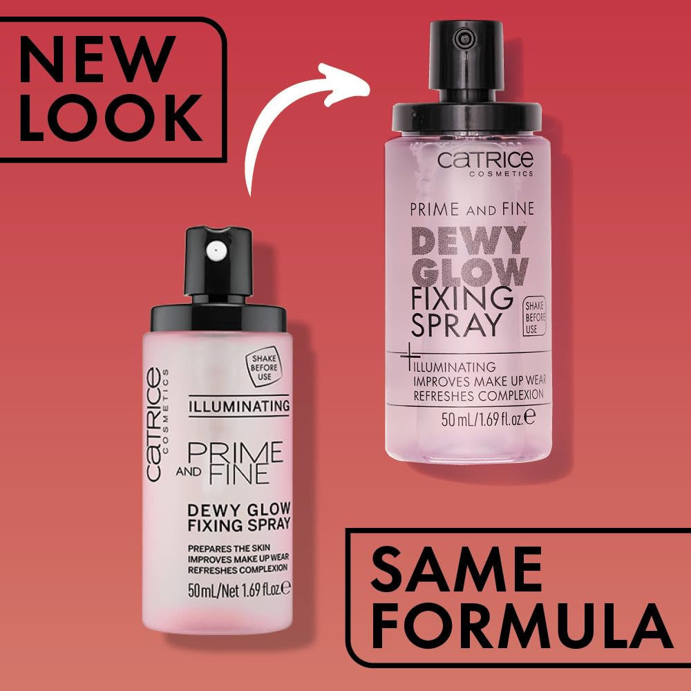 Catrice fine mist texture close-up showing even radiant finish