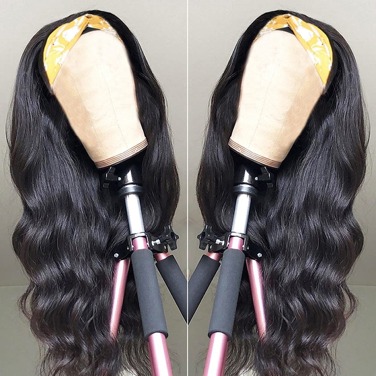 catti wig worn by model demonstrating quick wear-and-go convenience