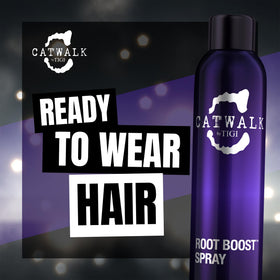 CATWALK by TIGI held in hand for scale showing travel-friendly 8.5 oz size