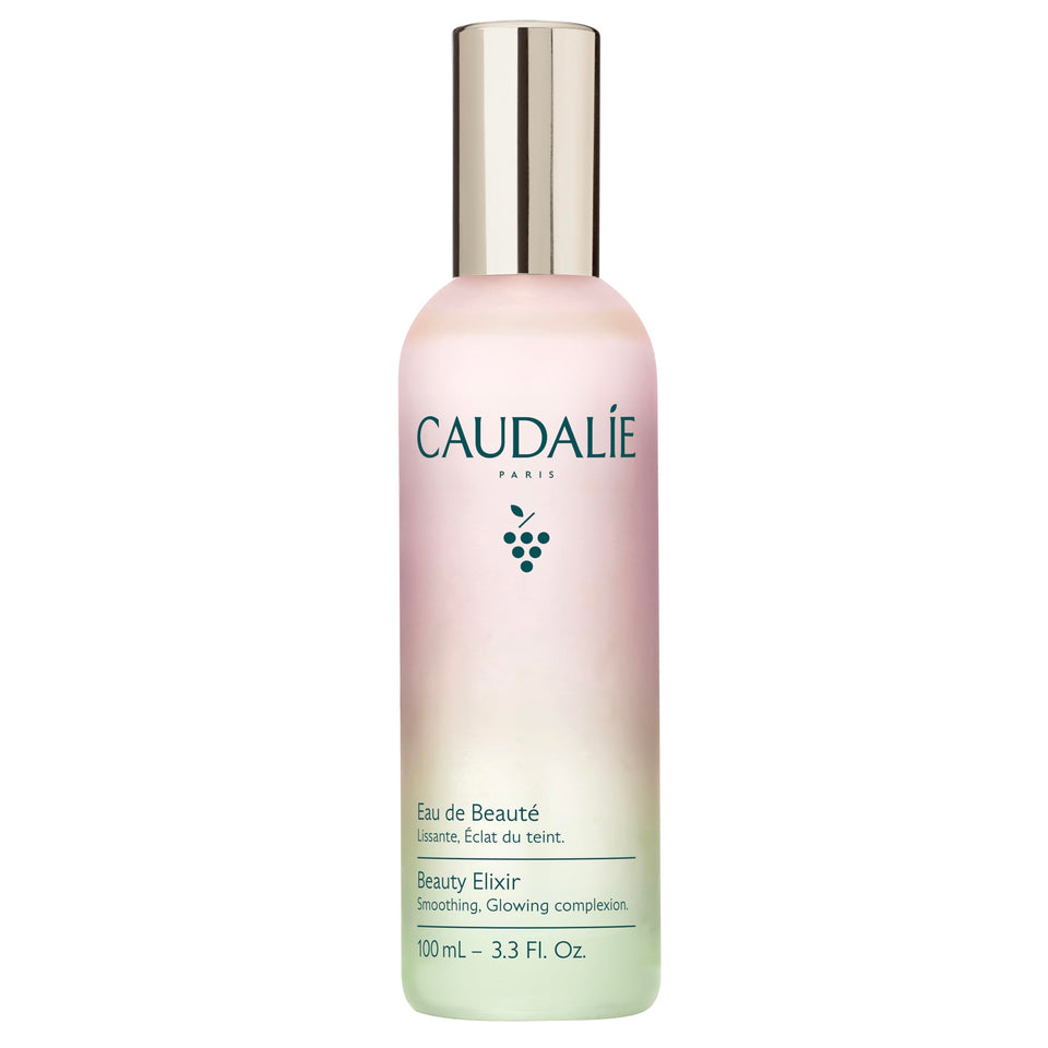 Caudalie front bottle showing label and packaging, clarifies product identity and benefit