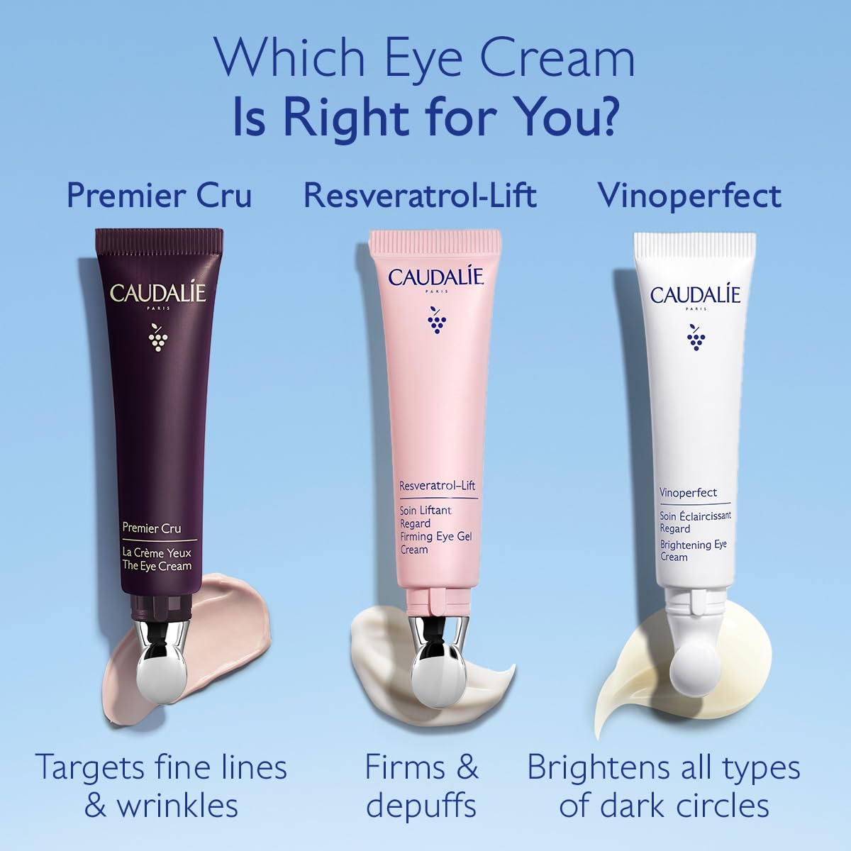 Caudalie before and after illustration indicating visible brightening over time benefit
